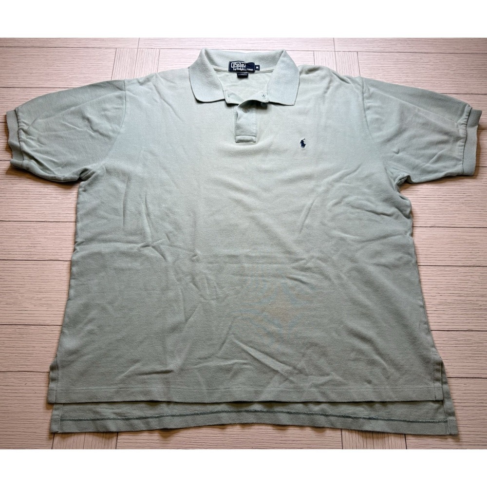 Ralph Lauren Polo Shirt Men XL Lite Heather Green Classic Fit Preppy Casual Pony